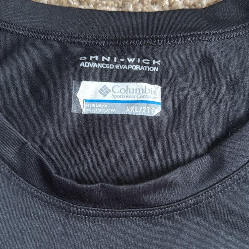 EUC Men's Columbia Hike Crew Black Short Sleeve Shirt Size XXL - Picture 5 of 11